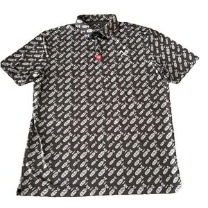 All American Roughneck Polo Shirt Mens 2XL Golf Performance Stretch Missile Logo